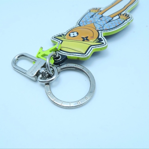 LOUIS VUITTON SHW Bag Charm Keychain Accessories MP2922 Yellow Brown Scarecrow - Picture 7 of 16